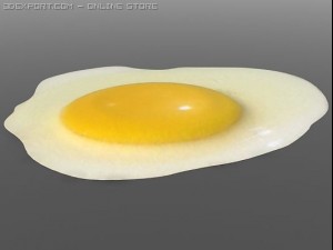 fried small egg 3D Model