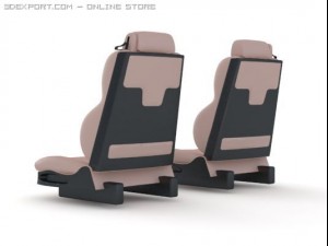 car seat front 3D मॉडल