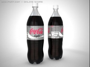 coca cola light bottles 3D Model