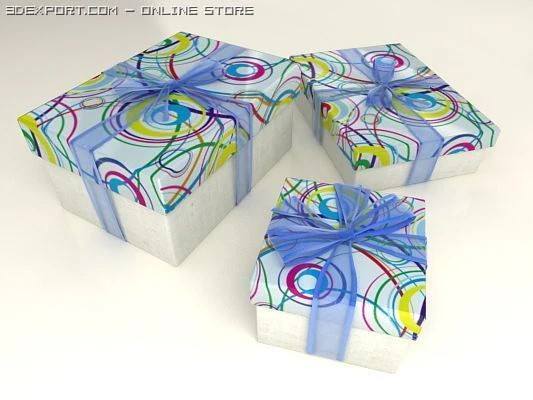 gift boxes 3D Model .c4d .max .obj .3ds .fbx .stl .blend
