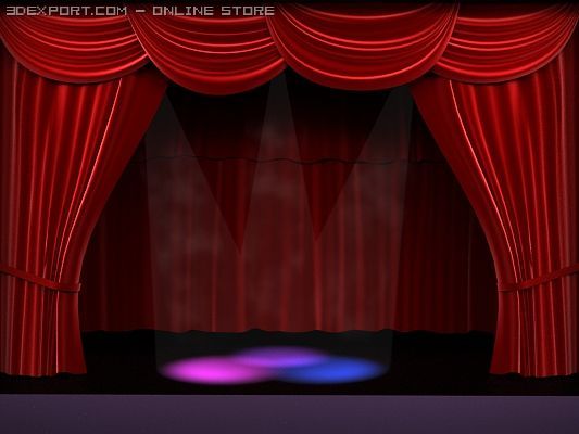 stage with curtains 3D मॉडल .c4d .max .obj .3ds .fbx .stl .blend 
