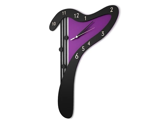 harp shape wall clock 3D Model .c4d .max .obj .3ds .fbx .stl .blend 