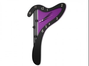 harp shape wall clock Modèle 3D