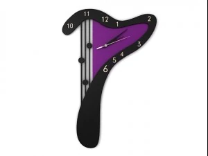 harp shape wall clock 3D Model