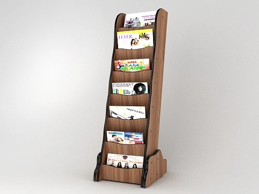 magazines display rack 3D Model .c4d .max .obj .3ds .fbx .stl .blend