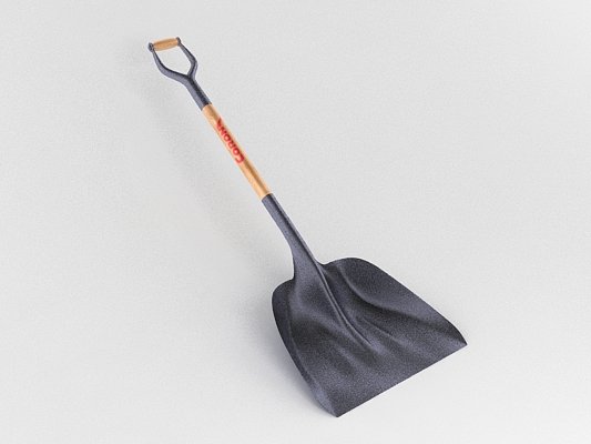 wood scoop shovel 3D Model .c4d .max .obj .3ds .fbx .stl .blend