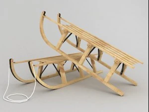 slitta da neve Modello 3D