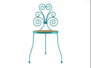 garden chair blue Modèle 3D