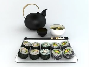 日本料理 3D 模型
