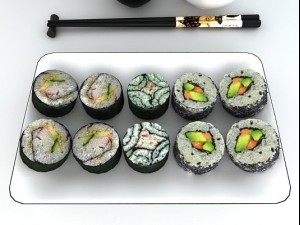 japanese dishes Model 3D