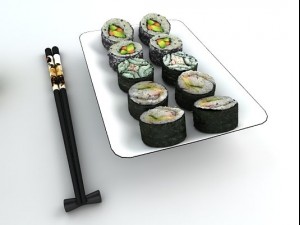 japanese dishes Model 3D