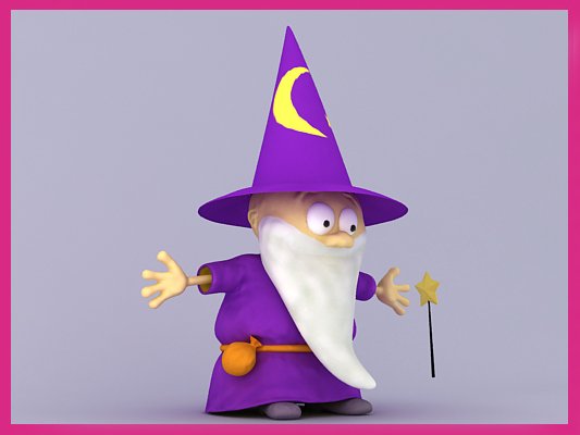 wizard cartoon character 3D Model .c4d .max .obj .3ds .fbx .stl .blend 