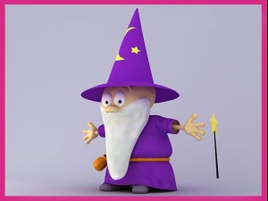 wizard cartoon character 3D Model
