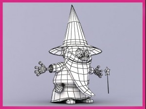 wizard cartoon character 3D Model