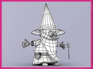 wizard cartoon character 3D Model