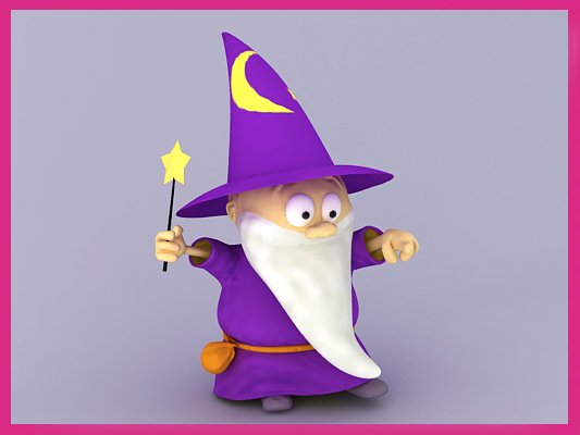 wizard cartoon character rigged Modelo 3D .c4d .max .obj .3ds .fbx .stl .blend 