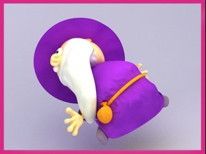 wizard cartoon character rigged Modelo 3D