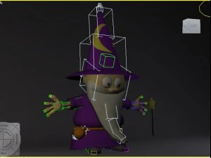 wizard cartoon character rigged 3D Model