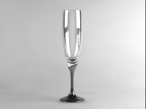 champagne flute glass 01 3D Model