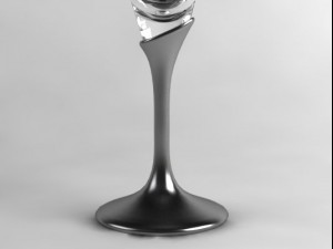 champagne flute glass 01 3Dモデル