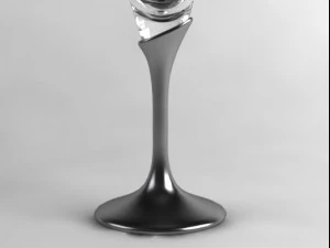 champagne flute glass 01 3D Model
