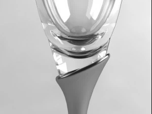 champagne flute glass 01 3D Model