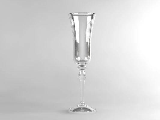 champagne flute glass 3D Model .c4d .max .obj .3ds .fbx .stl .blend 
