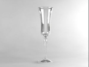 champagne flute glass 3D मॉडल