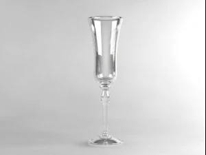 champagne flute glass 3D Model