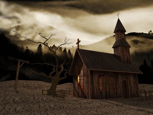 church scene 3D Model .c4d .max .obj .3ds .fbx .stl .blend 