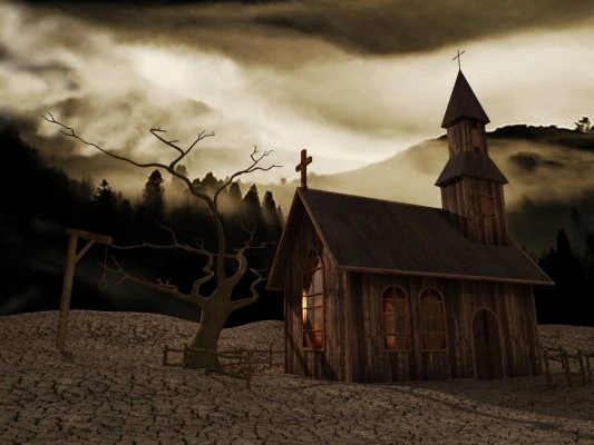 church scene 3D Model .c4d .max .obj .3ds .fbx .stl .blend 