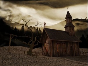 church scene Modèle 3D