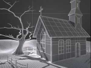 church scene 3D Model