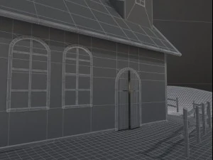 church scene 3D Model