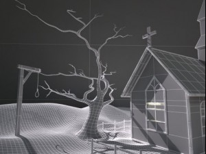 church scene 3D Model