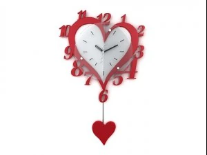 振り子のハート型掛け時計 3Dモデル