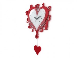 pendulum heart shaped wall clock 3D 模型