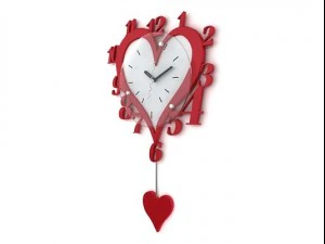 pendulum heart shaped wall clock 3D Model