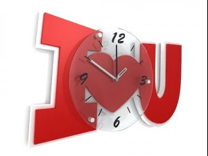 wall clock i love you 3D Model