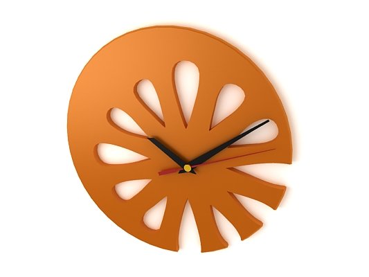 abstract flower wall clock 3D Модель .c4d .max .obj .3ds .fbx .stl .blend 