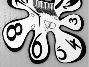 수채 벽시계 3D 모델