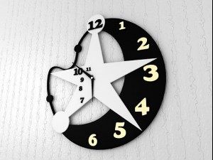 silent night wall clock 3D Модель
