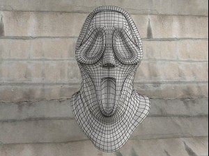 scream mask 3D-Modell