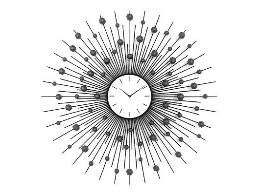wall clock with stones 3D 모델 .c4d .max .obj .3ds .fbx .stl .blend