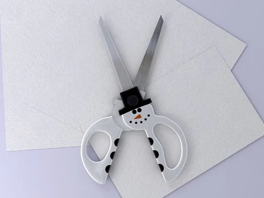 frosty snowman scissors 3D Model .c4d .max .obj .3ds .fbx .stl .blend 