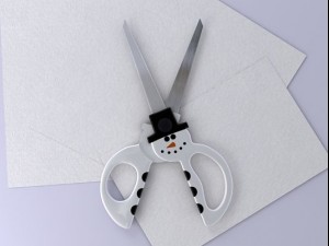 frosty snowman scissors 3D Model