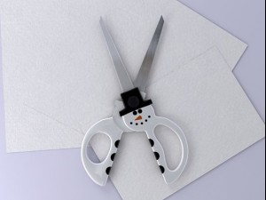 frosty snowman scissors 3D-Modell
