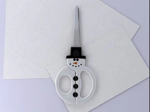 frosty snowman scissors 3D Model