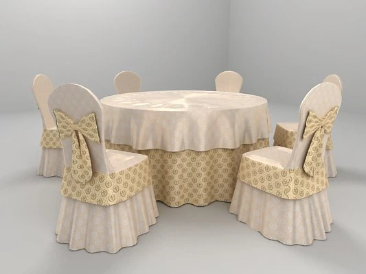 table and chairs for wedding party 3D Model .c4d .max .obj .3ds .fbx .stl .blend