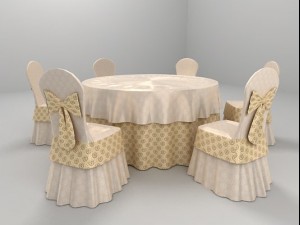 table and chairs for wedding party 3D-Modell